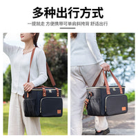 Large Capacity Insulated Cooler Bag Portable Picnic Lunch Box with Shoulder Strap