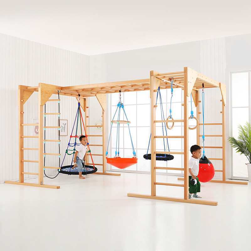 Indoor Sensory Training Swing for Kids - Ceiling Mounted Rotating Hammock for Early Education