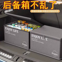 Foldable Car Trunk Organizer Storage Box for Camping and Outdoor Use