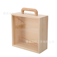 Wooden Acrylic Transparent Handheld Gift Box for Wedding, Birthday, and Business Events - Vintage Style