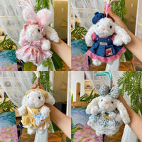Cute Lop-Eared Bunny Plush Keychain Pendant for Bags and Keys