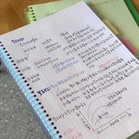 A4 Large Capacity French Ruled Spiral Notebook with Colored Dividers for Students and Office