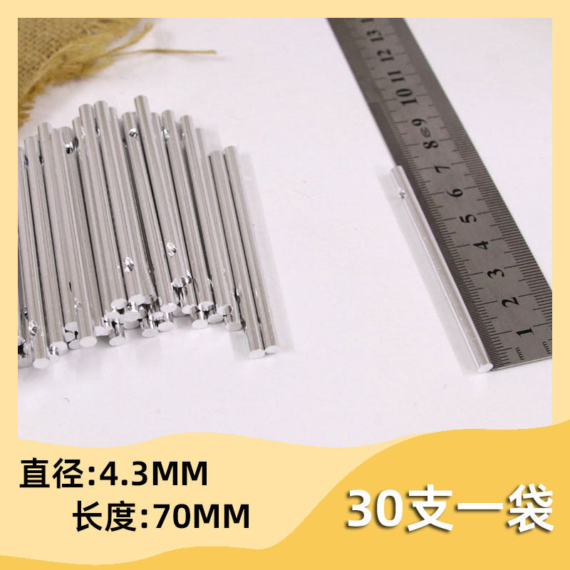 30-Piece Wind Chime Rods, 4.3mm Diameter, 70mm Length, DIY Craft Material Aluminum Tubes