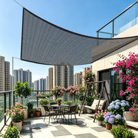 Black Sun Shade Net for Greenhouse, Balcony, and Courtyard - High-Temperature Resistant