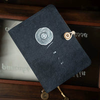 Vintage Fabric Journal Notebook with Washed Finish for Daily Planning and Stamping
