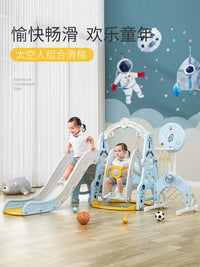 Kids Indoor Slide and Swing Set with Ball Pit, Multifunctional Toddler Playground Toy