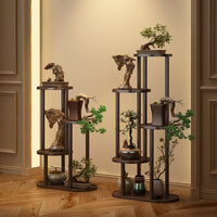 Solid Wood Multi-Tiered Plant Stand Indoor Floor-Standing Flower Pot Rack