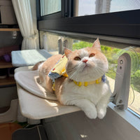 Cat Window Hammock with Suction Cups, Foldable Indoor Sunbathing Perch for Cats