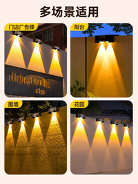 Solar Wall Lights Outdoor Garden Courtyard Landscape Lighting