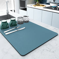 Diatomaceous Earth Kitchen Dish Drying Mat, Super Absorbent Quick Dry Countertop Mat for Cups and Coffee Machines