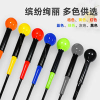 Golf Swing Trainer Stick with Weighted Silicone Head and Non-slip Grip for Warm-up Practice