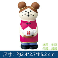 ZAKKA Japanese Style Miniature Resin Cat Figurines for Home Decor and Gifts