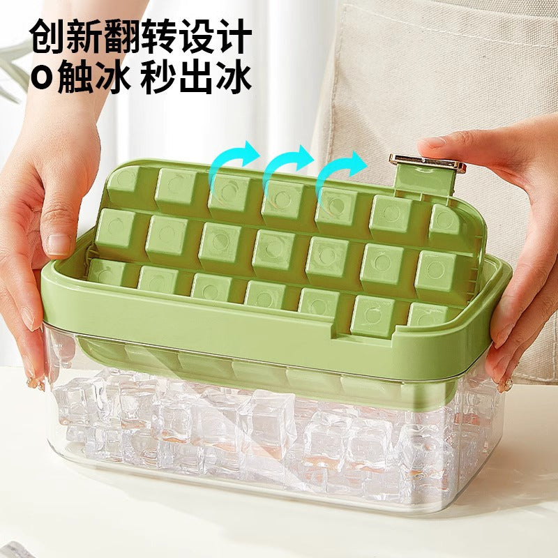 Food-Grade Ice Cube Tray with Lid for Homemade Ice Balls and Frozen Treats