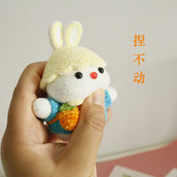 Handmade Knitted Cartoon Rabbit Keychain Plush Doll