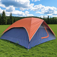Portable 4-Person Double-Layer Outdoor Camping Tent for Family Travel, Hiking & Mountaineering
