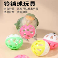 Parrot Ring Toss Toy Set with Chewable Bells and Rattles for Small to Medium Birds