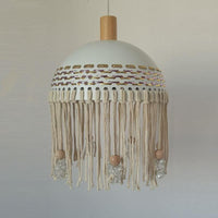 Bohemian Hand-Woven Cotton Rope Lampshade Pendant Light for Bedroom Decor