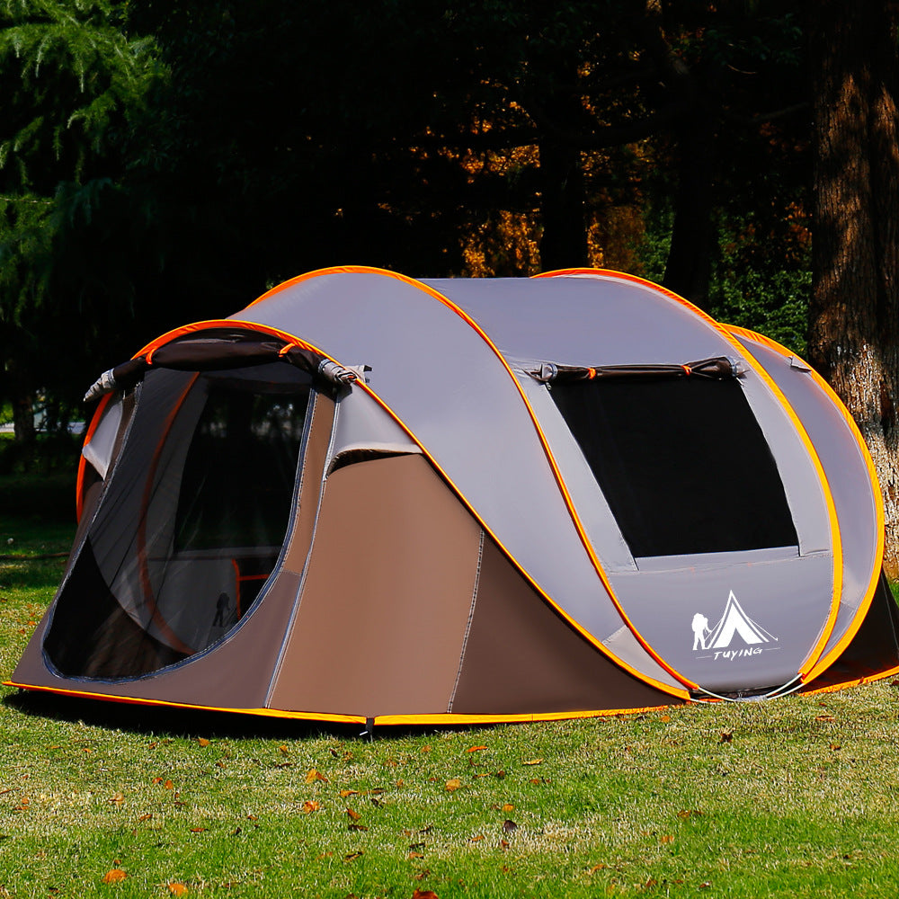 Automatic Pop-Up Camping Tent for 3-4 People, Portable Folding Beach Shelter