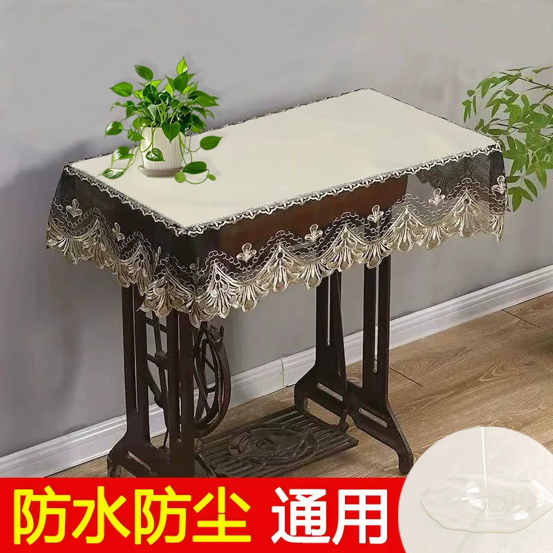 Vintage Sewing Machine Dust Cover Waterproof Protective Mat for Pedal Sewing Machines