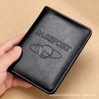 RFID Blocking Genuine Leather Long Passport Holder Wallet with Multiple Card Slots