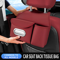 Car Seat Back Organizer with Tissue Box and Storage Pockets