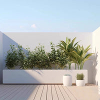 Stainless Steel Outdoor Planter Box with Partition Fence for Landscaping
