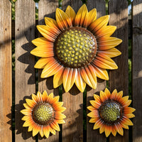 Metal Sunflower Wall Decor for Outdoor Garden and Home Balcony