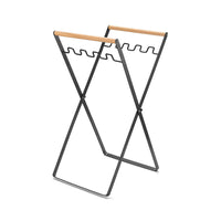Outdoor Camping Foldable Trash Bag Holder Stand Iron Art Waste Bin Rack