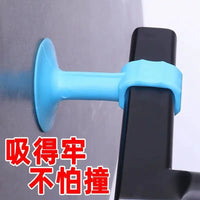 Door Stopper Silicone Wall Protector - No-Drill Silent Door Handle Bumper for Home & Bathroom Glass Doors