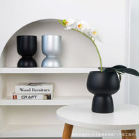 Creative Ceramic Orchid Planter Pot with Drainage and Optional Saucer for Indoor Plants