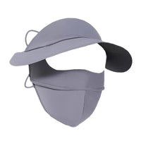 Summer Ice Silk Sun Protection Face Mask for Women, Outdoor Cycling Full Face Sunshade with Ear Loops, Breathable Balaclava