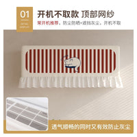 Air Conditioner Dust Cover with Wind Deflector for Split AC Units, Anti-Direct Blowing, Universal Fit