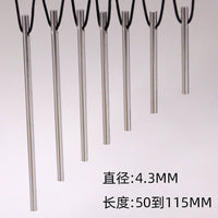 7-Piece Wind Chime Tube Set, 4.3mm Diameter, 50-115mm Length, Aluminum Tubes for DIY Craft Projects