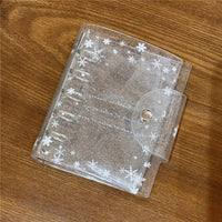 Ins Style Glitter Snowflake M5 Loose-Leaf Notebook PVC Soft Cover Diary Card Holder