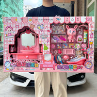 Kids DIY Cream Glue Rabbit Vanity Bathroom Playset with Guka Accessories