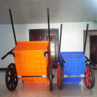 Garden Utility Cart Wheelbarrow with Solid Wheels for Farm and Construction