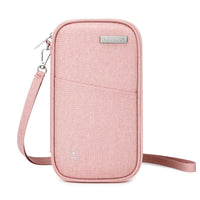 RFID Blocking Neck Pouch Passport Holder Travel Wallet for Men and Women