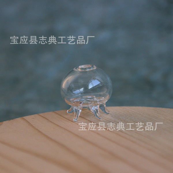 Miniature Jellyfish Bottle Glass Cover for DIY Dollhouse Accessories and Micro Landscape Scenes