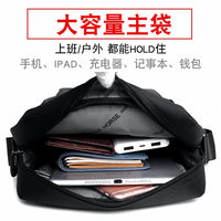 Men's Waterproof Oxford Cloth Crossbody Bag Casual Shoulder Messenger Bag for Travel Business