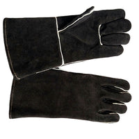 Heat Resistant Leather Welding Gloves for Fireplace Oven BBQ