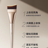 Ultra-Thin Flat Angled Foundation Brush for Seamless Coverage