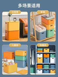 Stackable Plastic Storage Bins with Lids for Home Organization