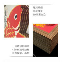 3D Paper Carving Art Frame - Koi Leaping Dragon Gate - Inspirational Desk Decor for Students & Graduates