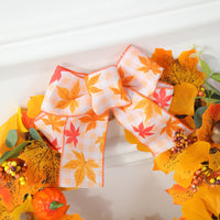 Halloween Thanksgiving Autumn Pumpkin Berry Wreath Artificial Garland for Fall Festival Decor