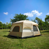 Large Outdoor Camping Tent for 4-12 People - Waterproof Family Villa Tent with Two Rooms and One Hall
