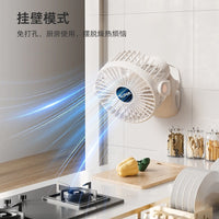 Clip-On Mini USB Fan for Desk, Kitchen, Wall Mount, Handheld Use, 4-Inch Blades