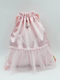 Girls' Dance Backpack Ballet Practice Bag with Drawstring Closure