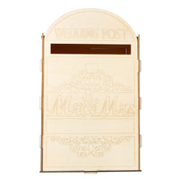 DIY Wooden Royal Wedding Card Box Mr. & Mrs. Mailbox for Reception & Sign-in