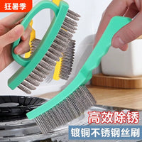 Stainless Steel Wire Brush Set with Long Handle for Rust Removal and Cleaning