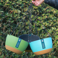 Self-Watering Hanging Planter Basket for Indoor Outdoor Plants with Double Chain